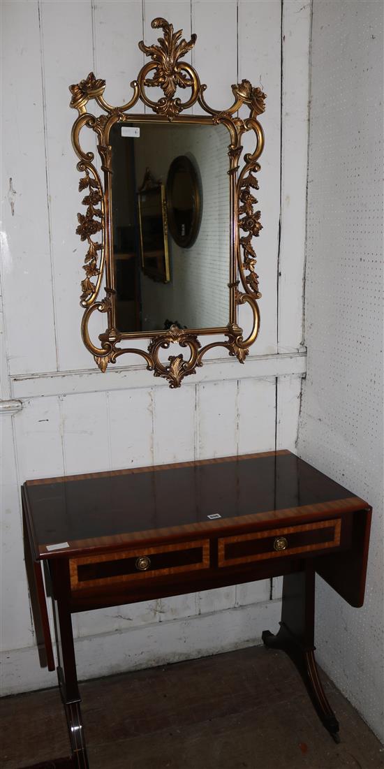 Sofa table and mirror